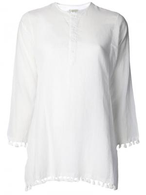 Рубашка Tassel Kurta Dosa. Цвет: белый