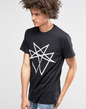 Oversize-футболка Octogram Long Clothing. Цвет: черный
