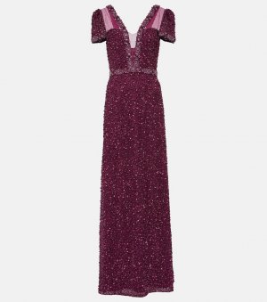 Украшенное платье , фиолетовый Jenny Packham