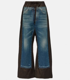 Широкие брюки с заниженной талией и джинсовой отделкой , мультиколор Jean Paul Gaultier