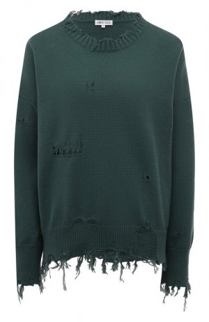 Хлопковый свитер Addicted. Цвет: зелёный