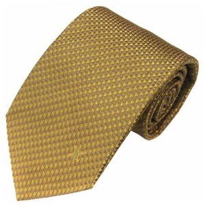 Жаккардовый охровый галстук 820281 Celine