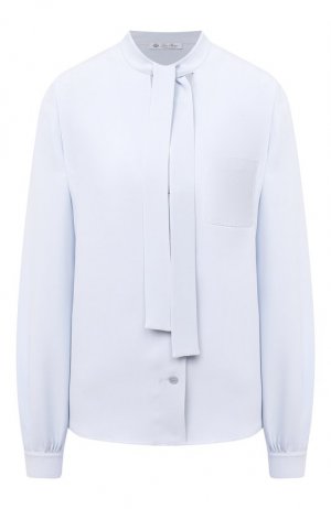 Шелковая блузка Loro Piana. Цвет: голубой