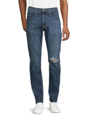 Прямые узкие джинсы Blake с потертостями , цвет Pollux Hudson