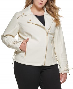 Женское асимметричное байкерское пальто больших размеров из искусственной кожи GUESS, мульти Guess
