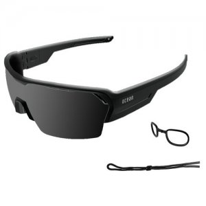 Спортивные очки RACE глянцевые черные / серые линзы OCEAN. Цвет: черный