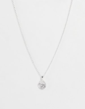 Серебристое ожерелье с небольшой подвеской -Серебристый Chained & Able