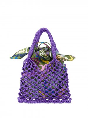 Плетеная сумка-тоут M Missoni. Цвет: фиолетовый
