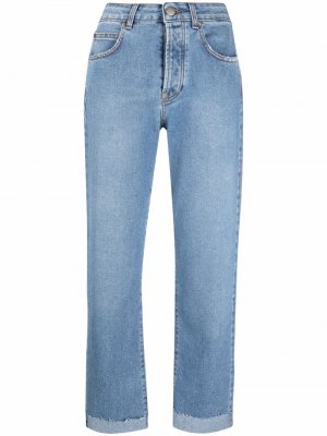 Прямые джинсы с завышенной талией Federica Tosi. Цвет: синий