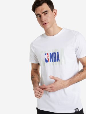Футболка мужская NBA Logo, Белый, размер 44 New Era. Цвет: белый
