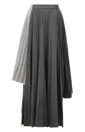 Плиссированная юбка Rokh. Цвет: серый