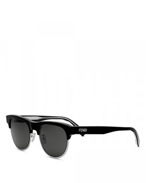 Круглые солнцезащитные очки для путешествий, 51 мм , цвет Black Fendi