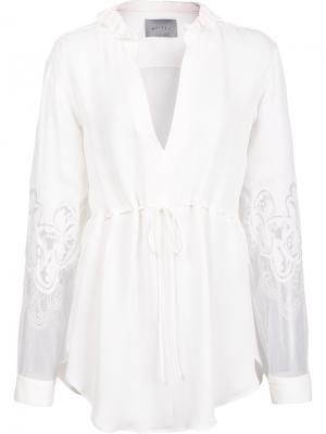 Блузка с прозрачными рукавами Maiyet. Цвет: белый