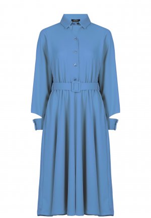 Платье POUSTOVIT. Цвет: голубой