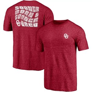 Мужская волнистая футболка из трех смесей с логотипом малинового цвета Оклахома Сунерс Fanatics