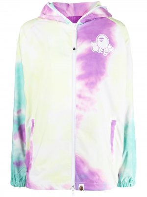 Tie-dye print hooded jacket A BATHING APE®. Цвет: разноцветный