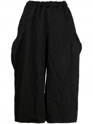 Укороченные брюки широкого кроя Comme Des Garçons. Цвет: черный