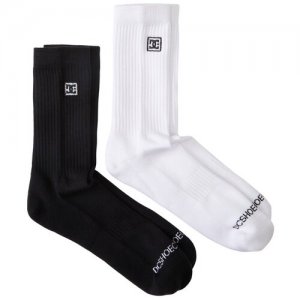 Носки Shoes 2022-23 Dc Basic Crew M Sock White. Цвет: белый/черный