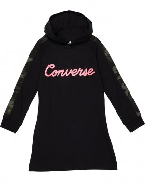 Платье Camo Inset Hoodie Dress, черный Converse