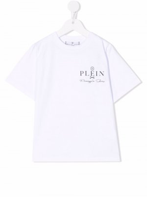 X Pineapple Skies graphic-print T-shirt Philipp Plein Junior. Цвет: белый