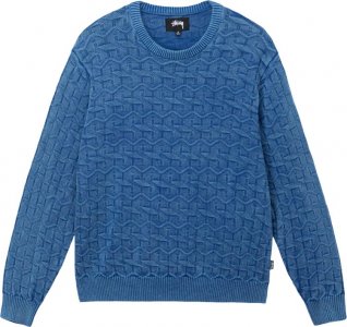 Свитер Strand Sweater 'Blue', синий Stussy