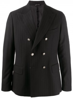 Double breasted pinstriped blazer Reveres 1949. Цвет: черный