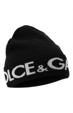 Шерстяная шапка Dolce & Gabbana. Цвет: чёрный