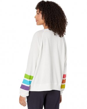 Толстовка Rainbow Stripes Sommers Sweatshirt, цвет Vanilla Wildfox