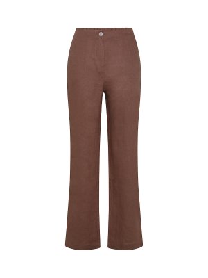 Collection Прямые льняные брюки, коричневый Koan. Цвет: коричневый