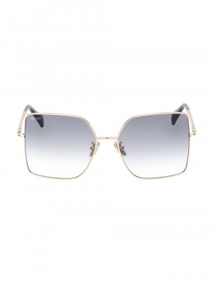 Квадратные солнцезащитные очки 59 мм , золотой Max Mara