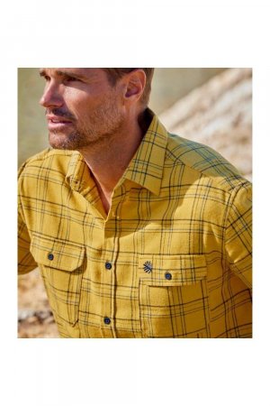 Фланелевая рубашка в клетку , желтый Atlas for Men