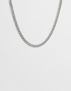 Серебристое ожерелье-чокер в виде цепочки -Серебряный SVNX