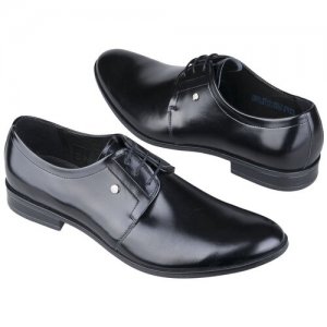 Кожаные мужские туфли черного цвета C-5538-0017-00S01 black Conhpol. Цвет: черный