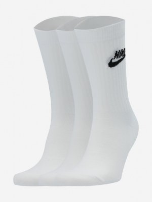 Носки Everyday Essential, 3 пары, Белый Nike. Цвет: белый