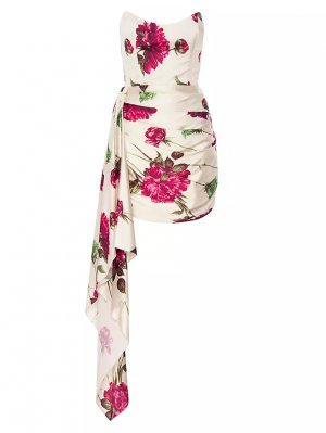 Драпированное мини-платье Chasing Dawn с цветочным принтом , цвет fall peony Katie May