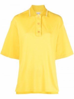 Рубашка поло с вышивкой Anagram LOEWE. Цвет: желтый