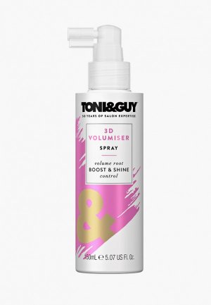 Спрей для волос Toni&Guy 3D объем Volumiser Spray, 150 мл. Цвет: прозрачный