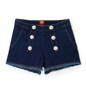 Шорты джинсовые для девочки (7-8 лет (Рост 122-128)) Original Marines. Цвет: синий
