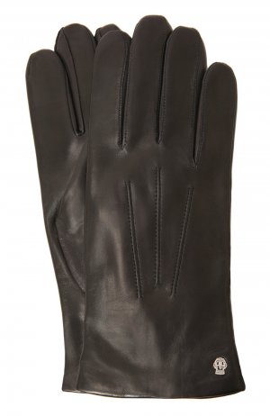 Кожаные перчатки с подкладкой из смеси кашемира и шерсти Roeckl. Цвет: чёрный
