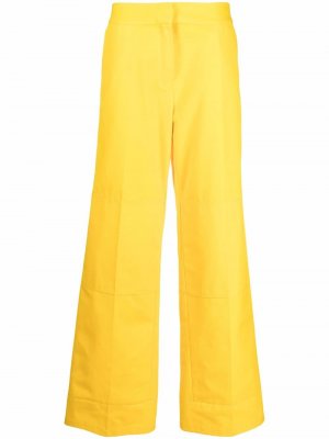 Прямые брюки с нашивкой-логотипом Raf Simons. Цвет: желтый