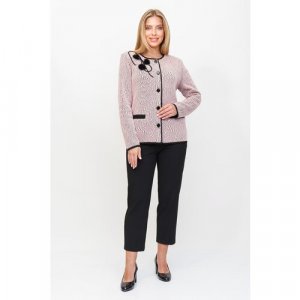 Пиджак , размер 54, розовый, черный Текстильная Мануфактура. Цвет: черный/розовый