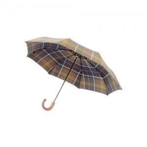 Складной клетчатый коричневый зонт | Hamilton design zontcenter. Цвет: коричневый