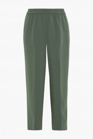 Укороченные широкие брюки из эластичного крепа HELMUT LANG, зеленый Lang