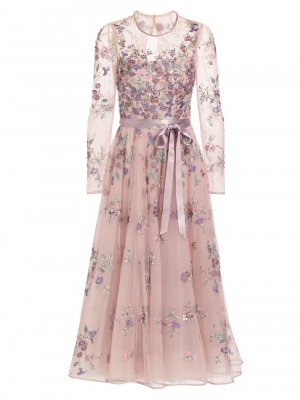 Платье миди из тюля Effie с вышивкой , розовый Jenny Packham