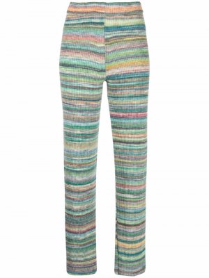 Укороченные брюки в полоску Paloma Wool. Цвет: зеленый