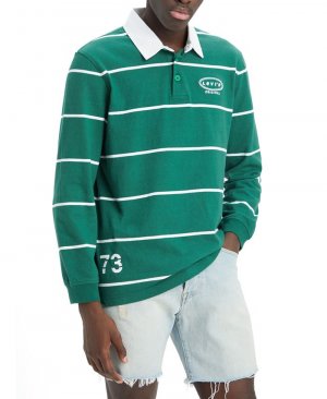 Мужская рубашка для регби свободного кроя с длинными рукавами Levi's, зеленый Levi's