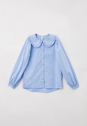 Блуза Sela School collection. Цвет: голубой