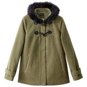 Короткое пальто с капюшоном La Redoute Collections. Цвет: хаки,черный