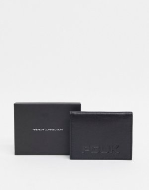 Кожаный кошелек для карт -Черный French Connection