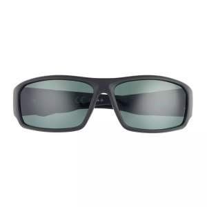 Мужские прорезиненные черные поляризованные солнцезащитные очки Dockers с запахом